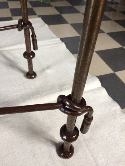 Large Wrought Iron Console In The Style Of Fournier-photo-4