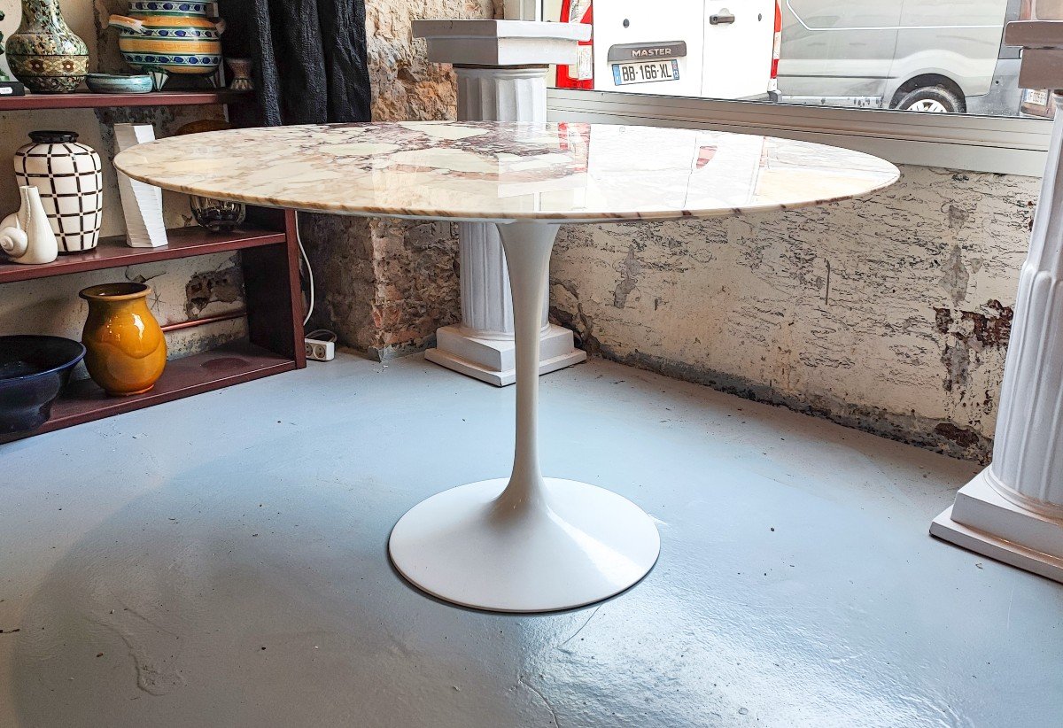 Marble Table By Eero Saarinen For Knoll 120 Cm-photo-4