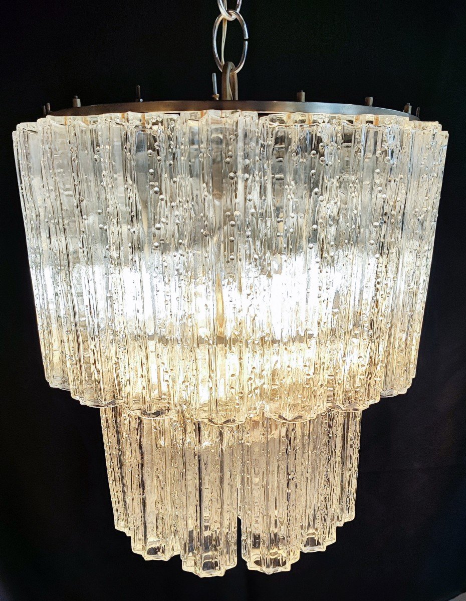 Vintage Tronchi Chandelier In Murano Glass By Toni Zuccheri For Venini, Italy 1960s-photo-3