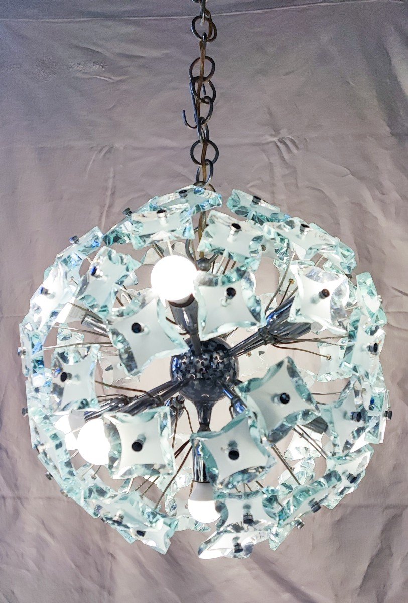 Sputnik Cut Glass Chandelier - Fontana Arte 1960