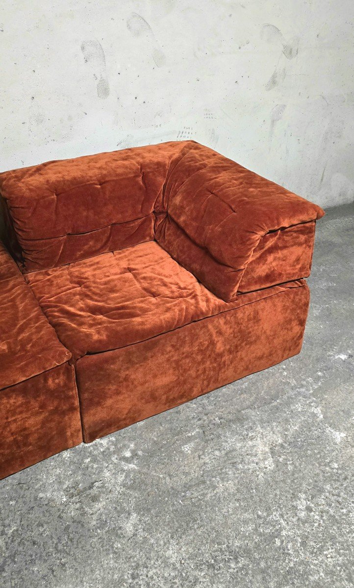 Vintage Modular 2-seater Sofa By Hans Hopfer For Roche Bobois, 1972-photo-3