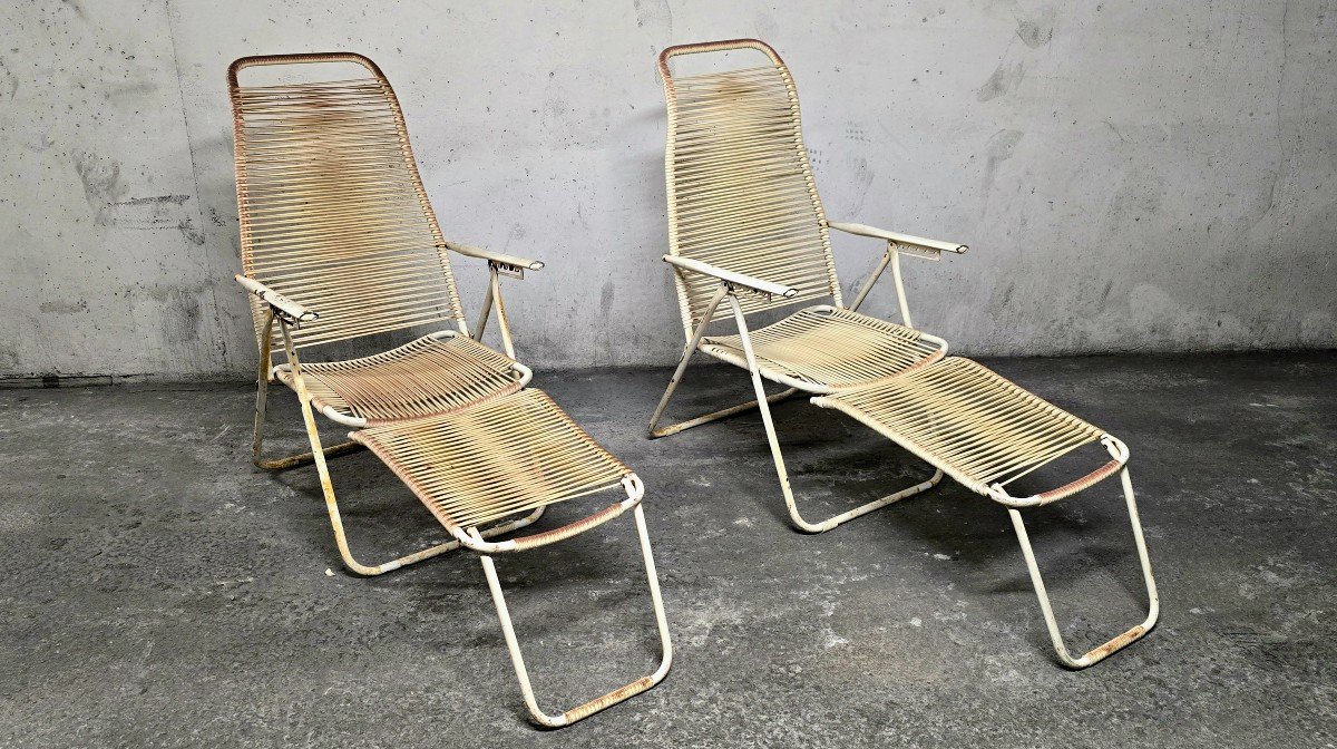 Set Of 2 Spaghetti Deckchairs - Scoubidou-photo-3