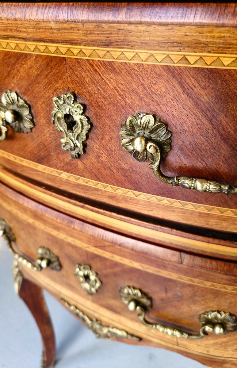 Louis XV Marquetry Half-moon Console-photo-2