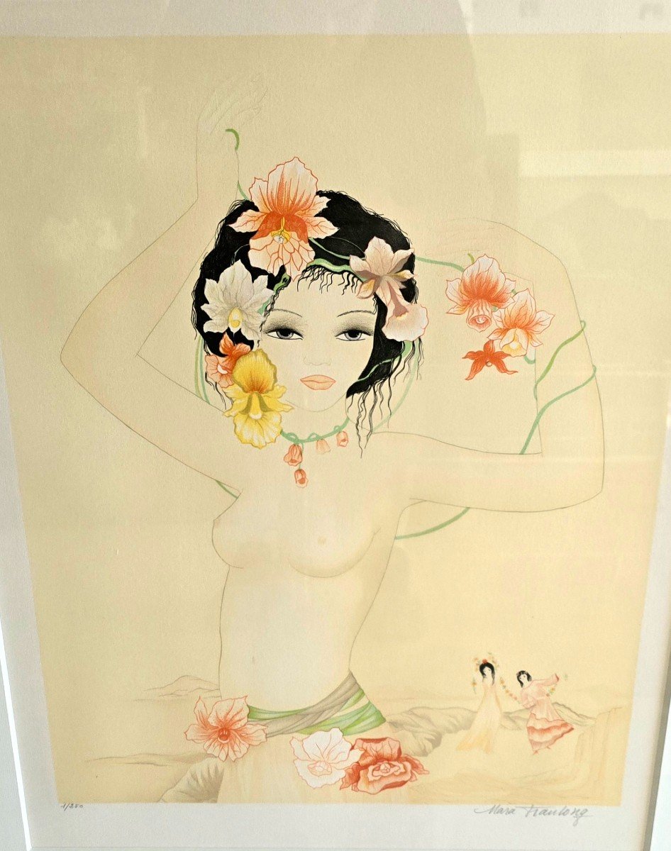 Original Lithograph By Mara Tran Long, Signed And Numbered   -photo-1