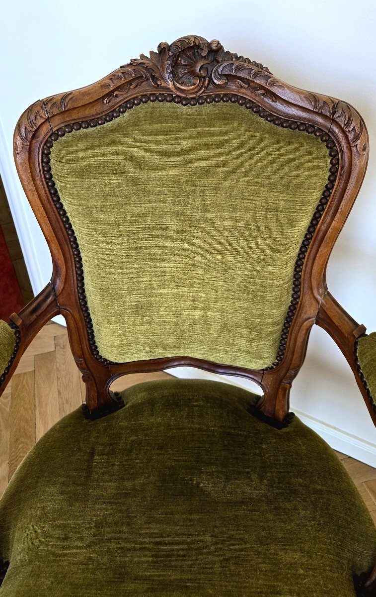 Paire De Fauteuils Cabriolet Louis XV-photo-4