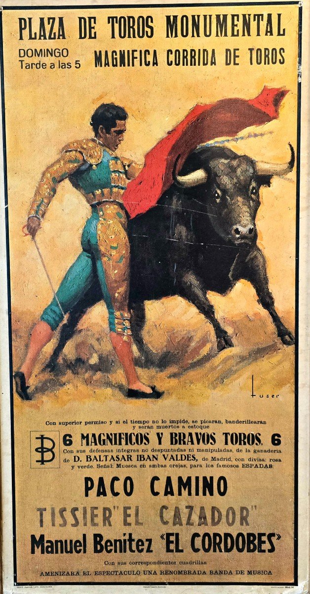 Original Poster Magnifica Corrida De Toros Paco Camino (1940-2024) 1960/70-photo-1