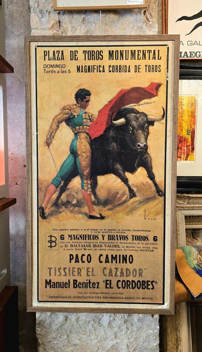 Original Poster Magnifica Corrida De Toros Paco Camino (1940-2024) 1960/70