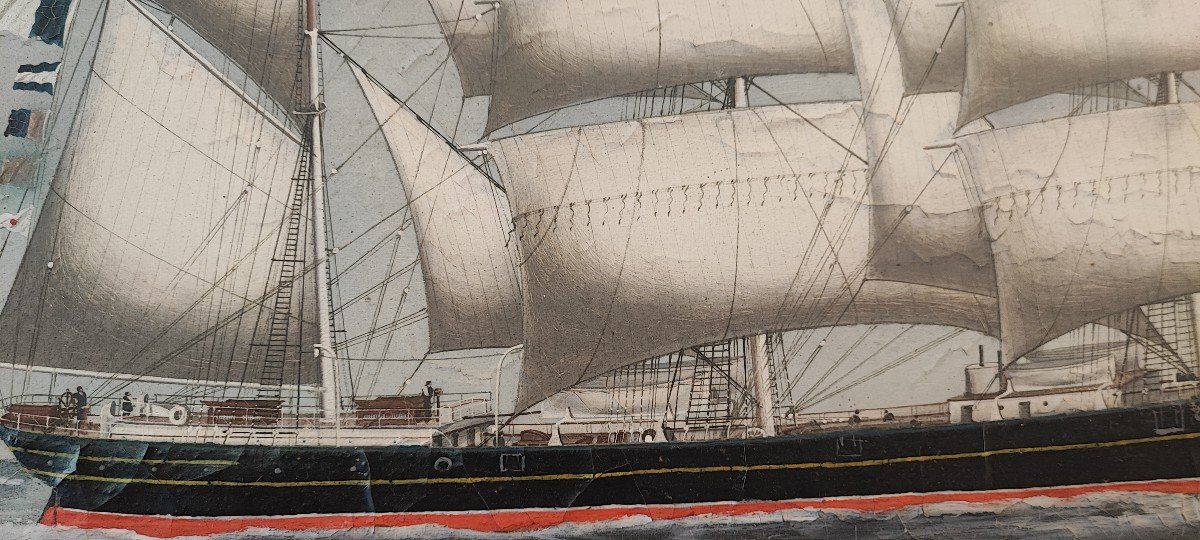 Oil On Canvas, Marine, Early 20th Century-photo-2