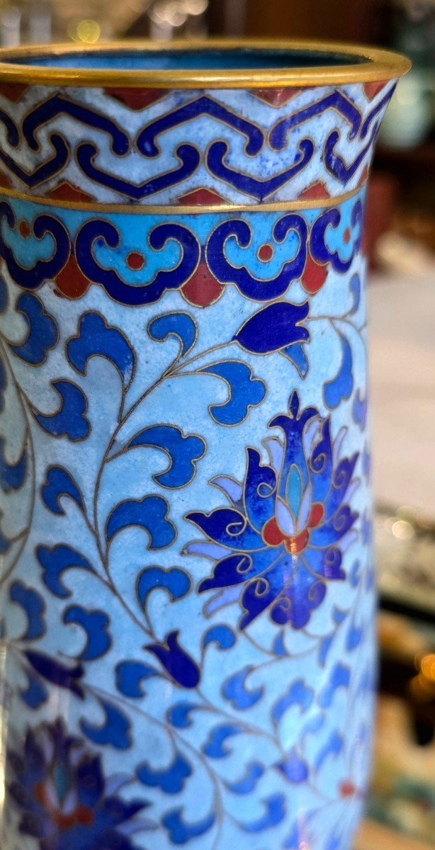 Chinese Cloisonne Vase-photo-2