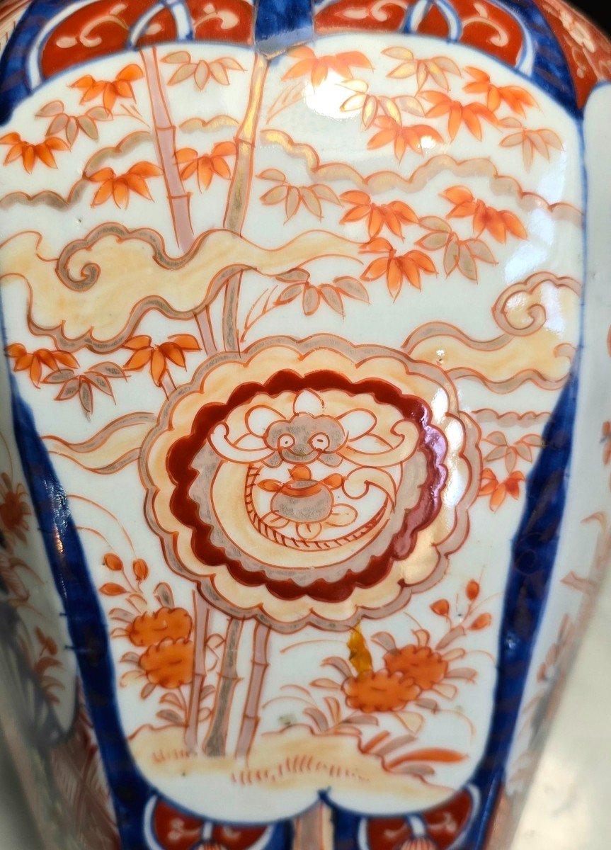 Pair Of Fan Vases, Arita - Imari, Japan, Meiji Era (1868-1912).-photo-7