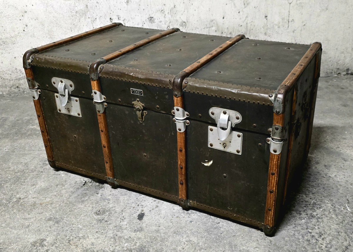 Old Travel Trunk Jmg France-photo-3