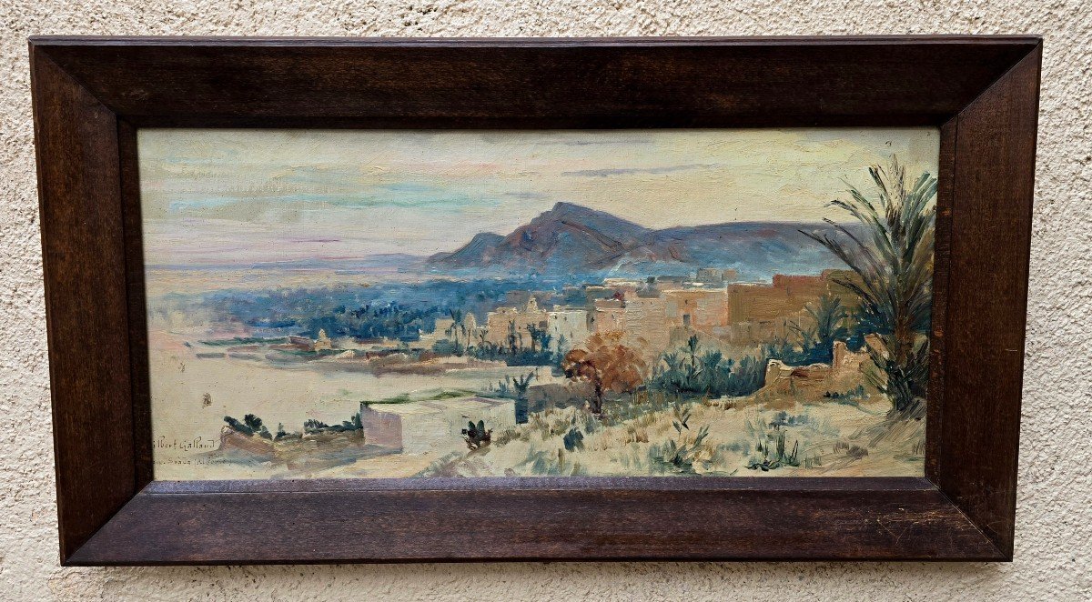 Oil On Canvas - Gilbert Galland (1870-1950) Bou Saada Algeria