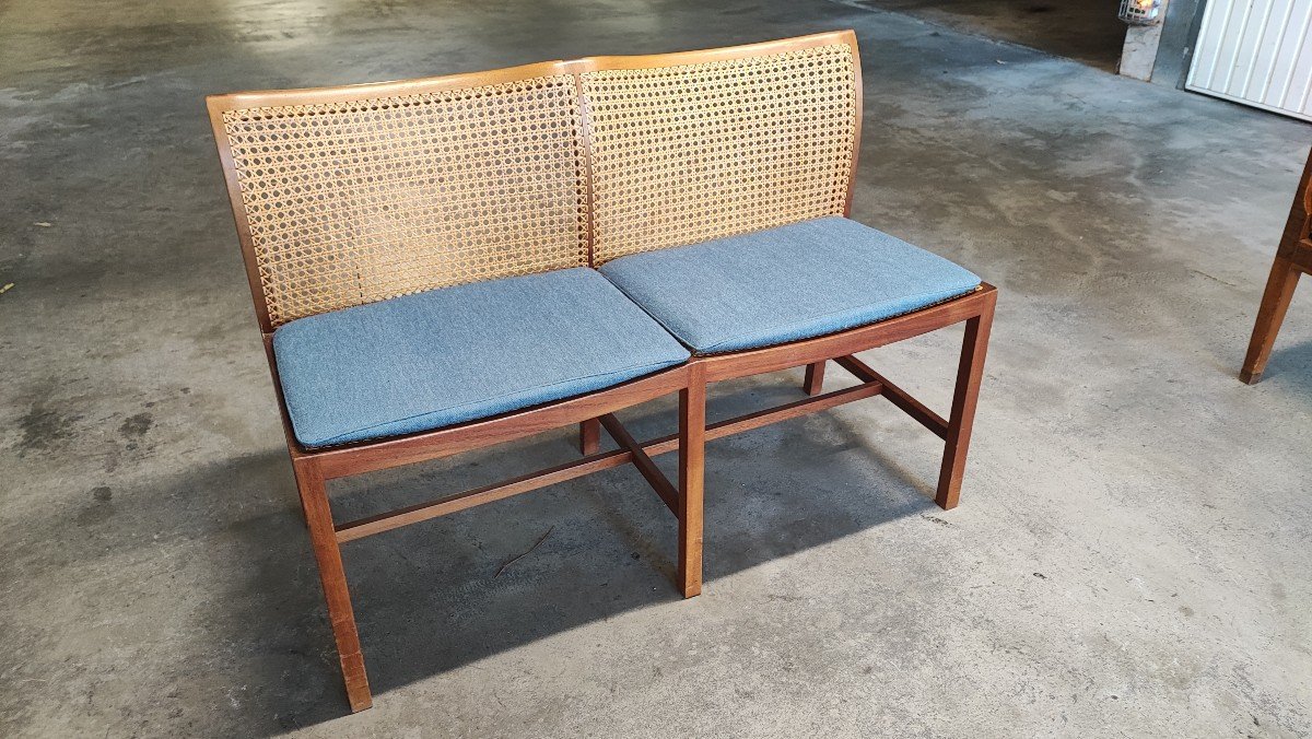 Søren Horn - Cabinetmaker Two Seater Bench - Vintage - Scandinavian 1960s-photo-2