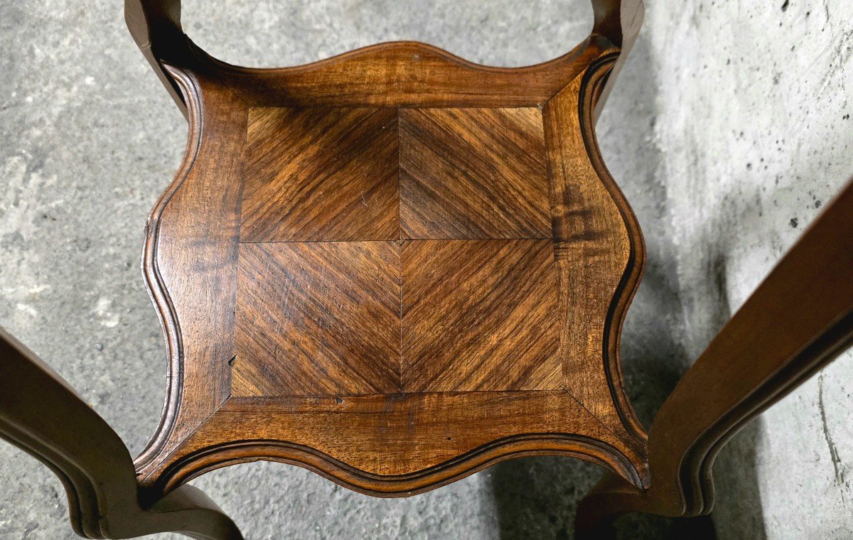 Art Nouveau High Walnut Stool - Jugenstil-photo-4