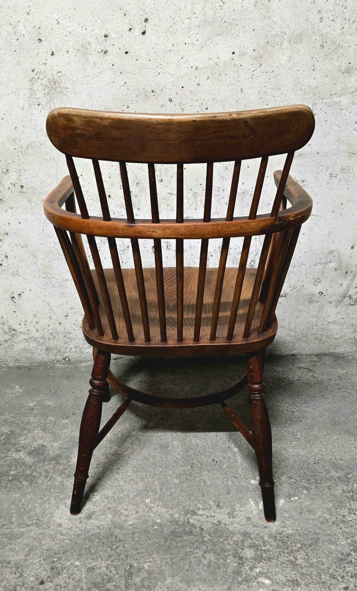 Windsor Armchair Beech And Elm Early 19th Century Uk-photo-2