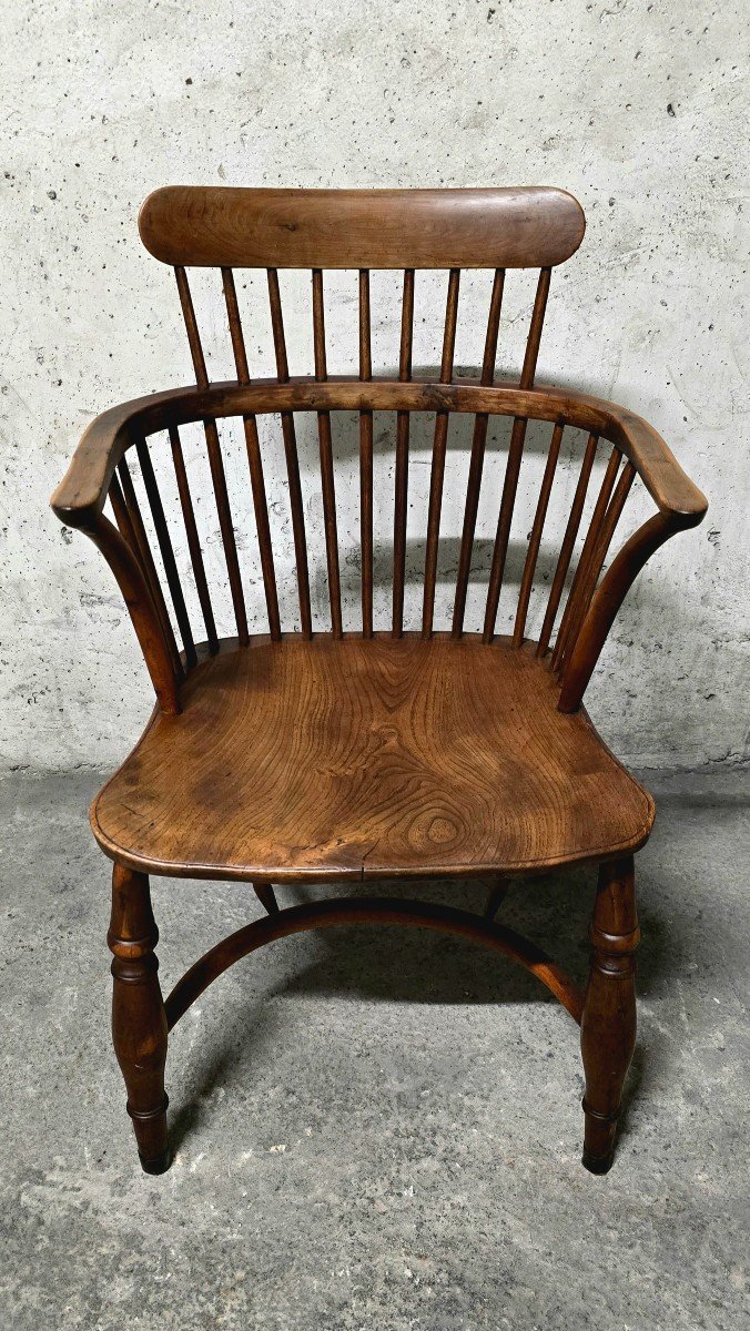 Windsor Armchair Beech And Elm Early 19th Century Uk-photo-4