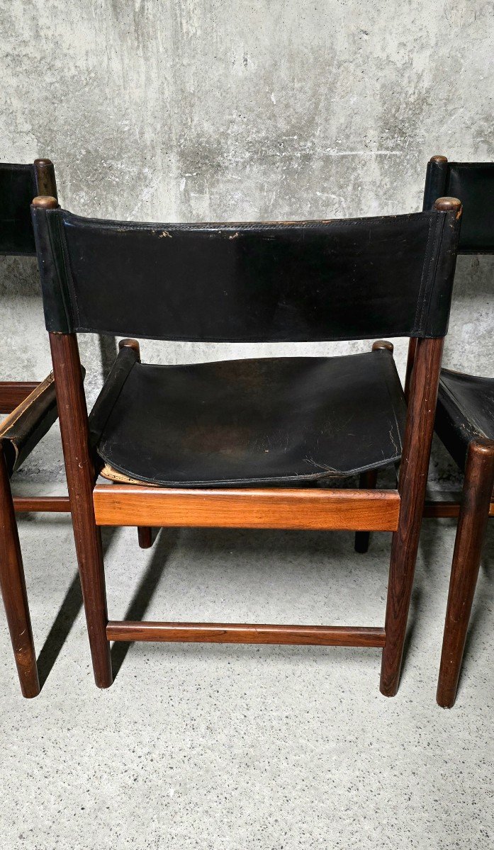 Lot De 4 Chaises d'Arne Vodder, à Restaurer - Vintage Scandinave 1960-photo-6