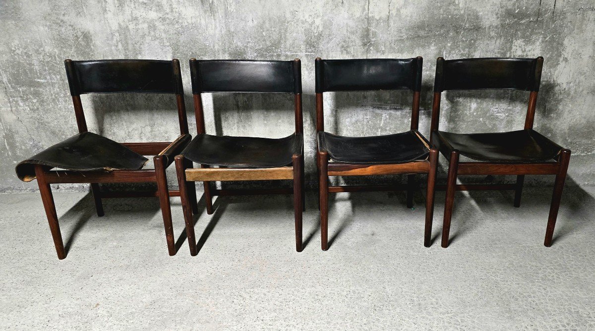 Lot De 4 Chaises d'Arne Vodder, à Restaurer - Vintage Scandinave 1960