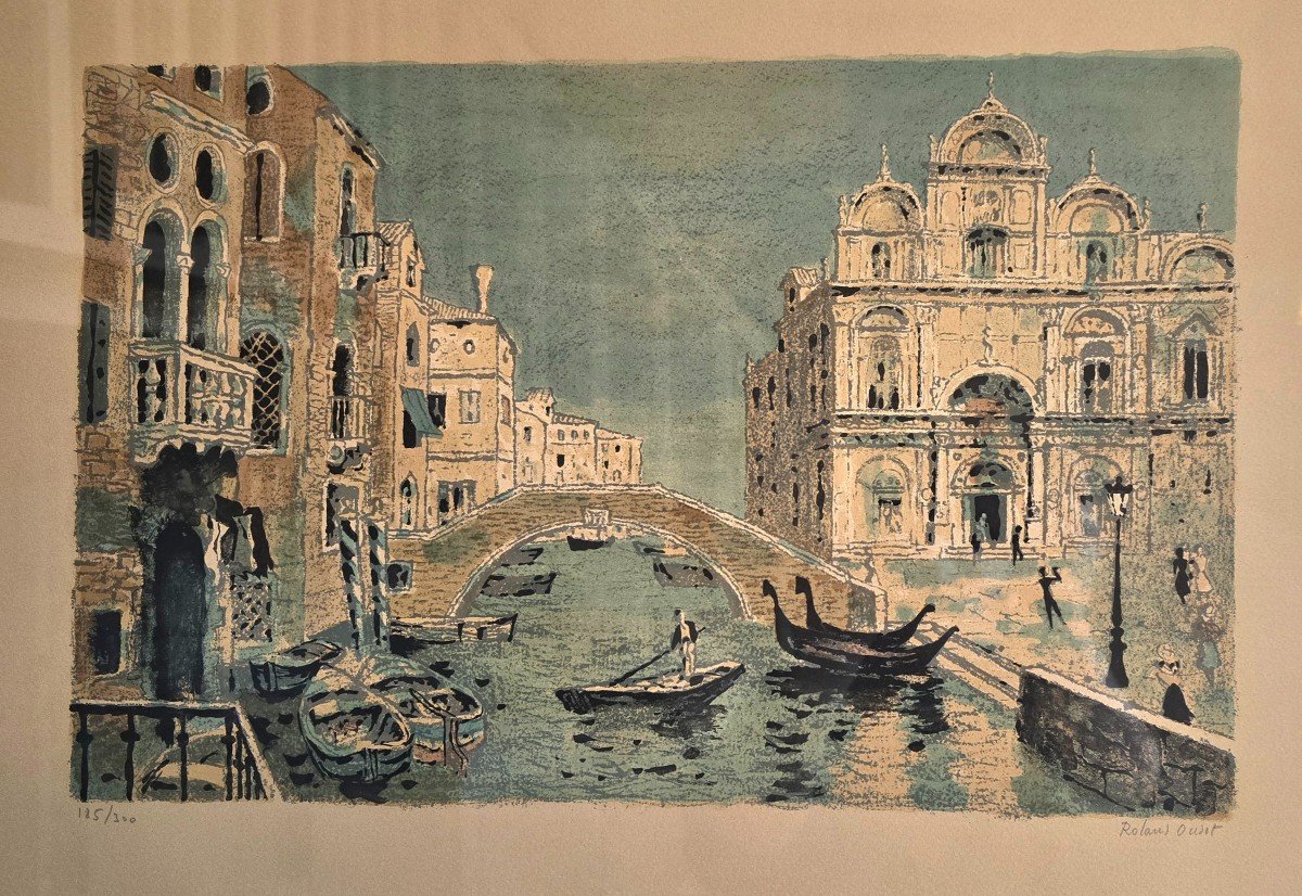 Color Lithograph - Venice - Roland Oudot (1897-1981)-photo-1