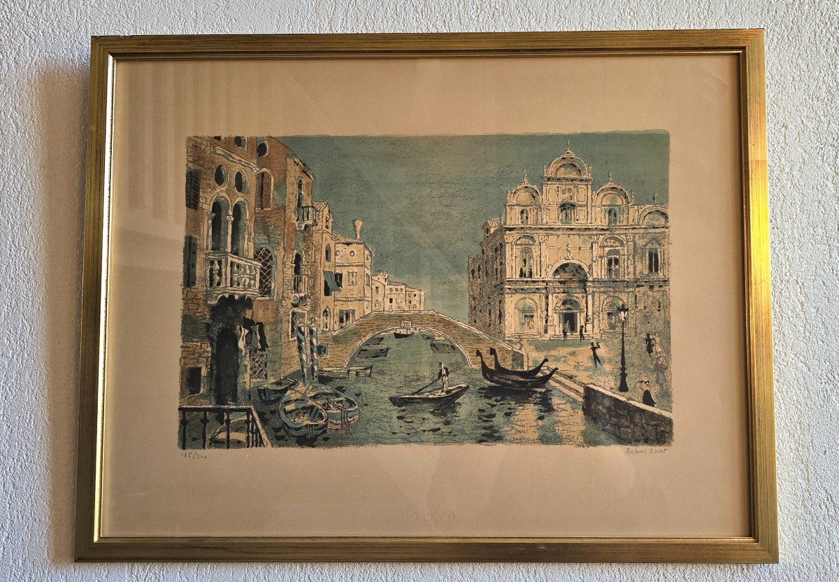 Color Lithograph - Venice - Roland Oudot (1897-1981)