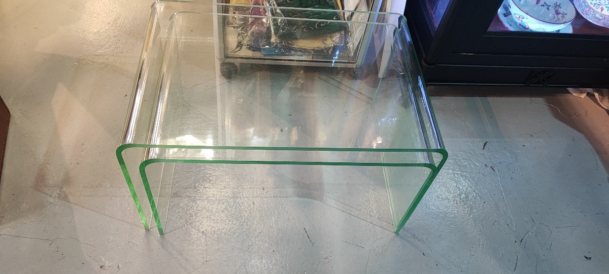 Lot De 2 Table En Plexiglas