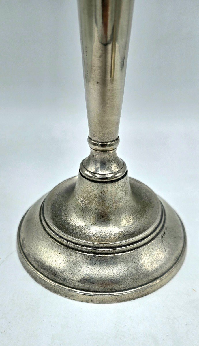 Large 4-arm Pewter Candle Holder With 5 Lights - 43 Cm-photo-2