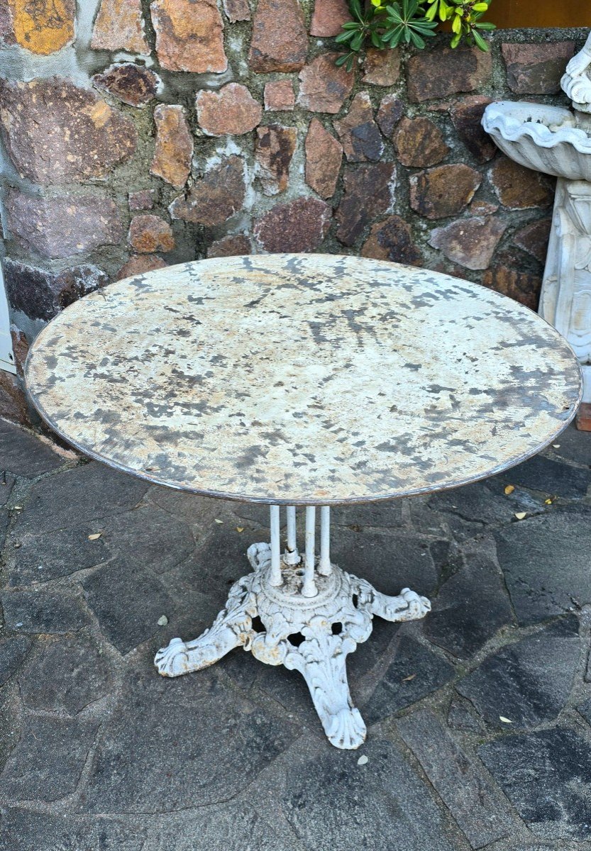 Old Art Nouveau Garden Table-photo-2