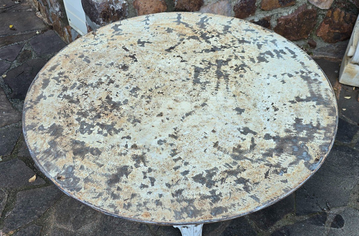 Old Art Nouveau Garden Table-photo-3