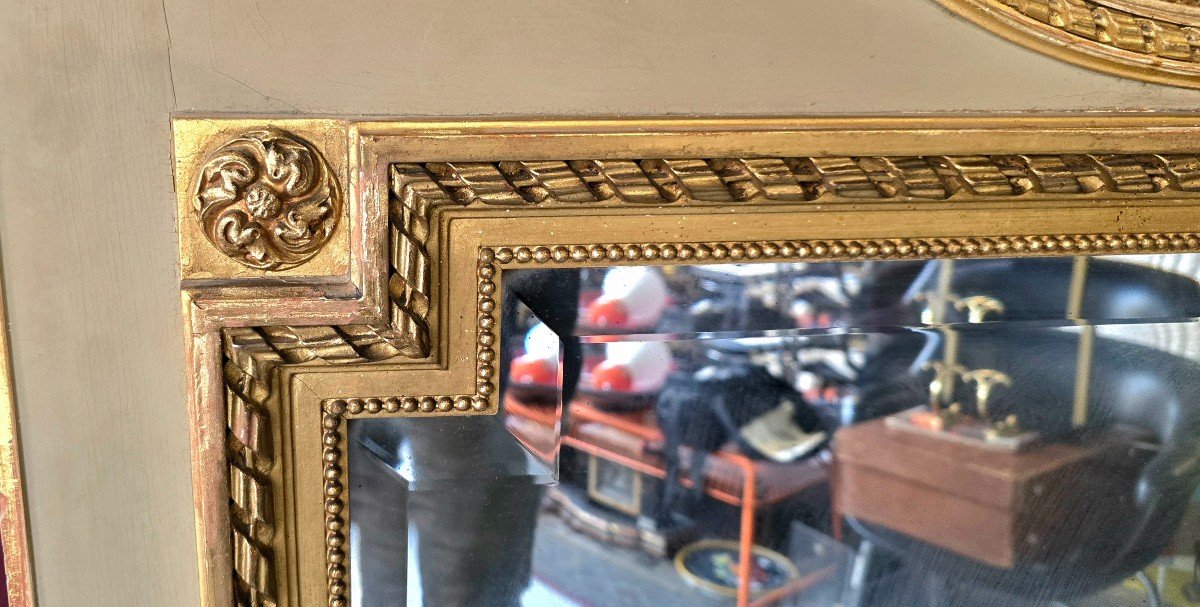 Louis XVI Style Trumeau Mirror - 19th Century-photo-2