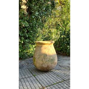 Yellow Glazed Jar From Biot Mid-19th Century 66cm