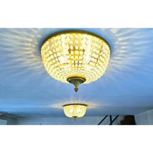 Pair Of Large 55cm Tassel Ceiling Lights