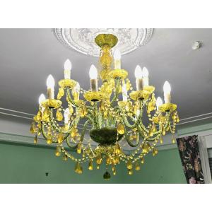 Large Vintage Murano Chandelier 14 Lights