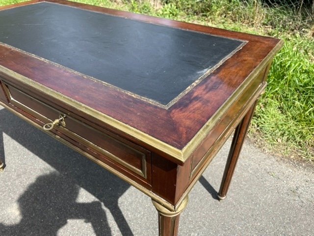 Louis XVI Mahogany Bronze Desk XVIII-xix Empire Napoleon III Restoration-photo-2