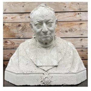 Hippolyte Lefèbvre Bust Of Canon Thoz Plaster Workshop Monastery Brittany