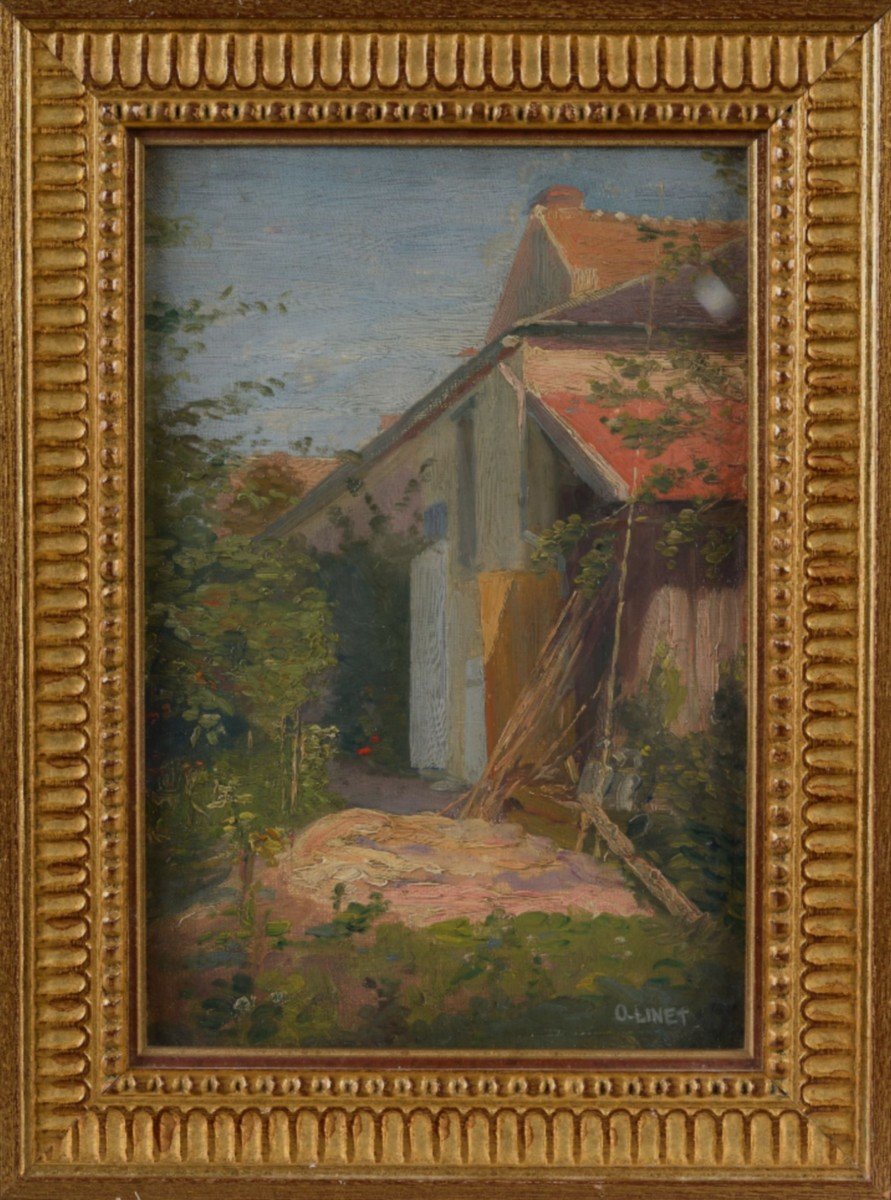 Octave Linet (1870-1962) A Garden, 1901, Oil On Canvas, Signed Dated-photo-2