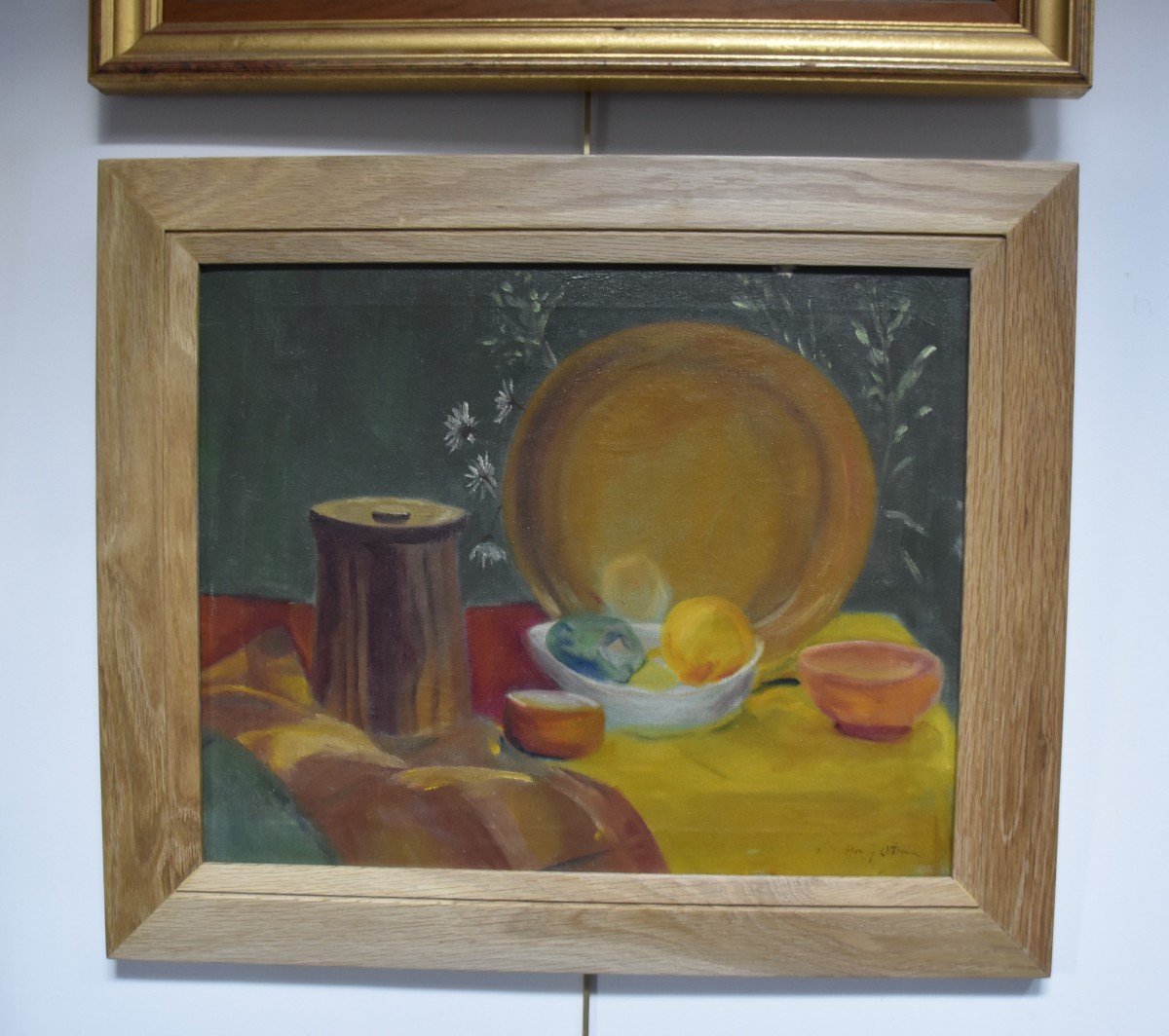 Henri Ottmann (1877-1927) Still Life, Oil On Canvas Signed  -photo-1