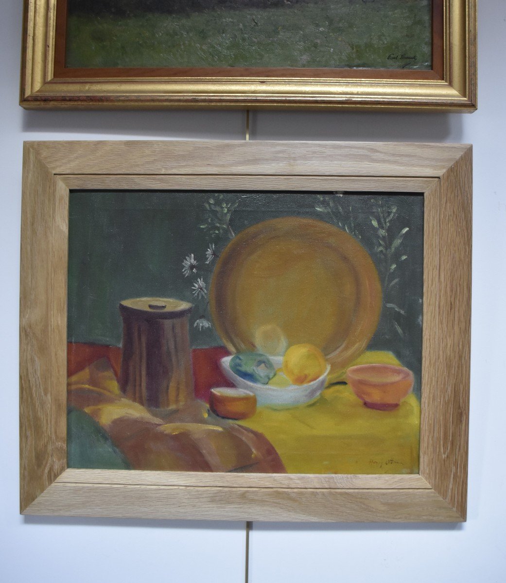 Henri Ottmann (1877-1927) Still Life, Oil On Canvas Signed  -photo-2