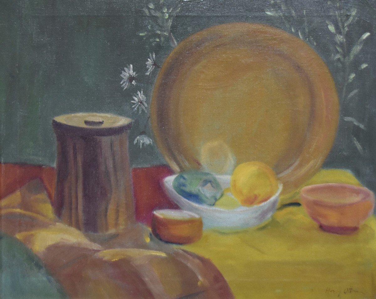 Henri Ottmann (1877-1927) Still Life, Oil On Canvas Signed  