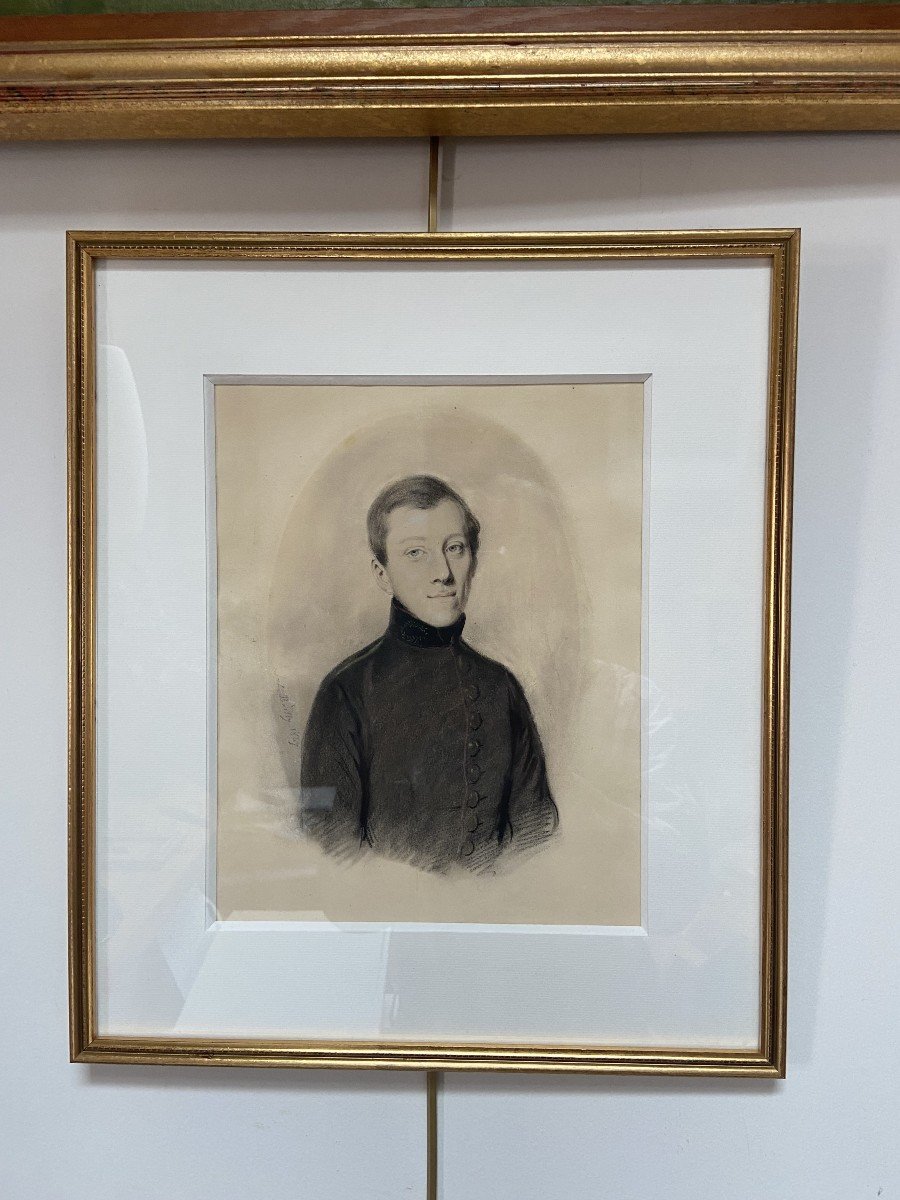 Jules Boilly (1796-1874) Portrait Of A Young Man In Uniform, Signed And Dated 1837-photo-2