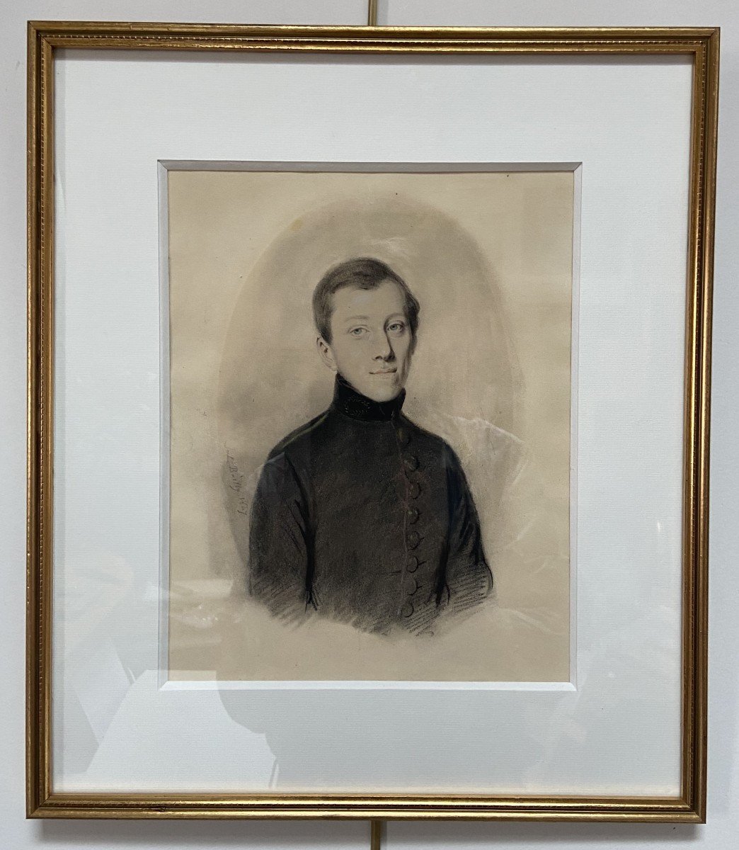 Jules Boilly (1796-1874) Portrait Of A Young Man In Uniform, Signed And Dated 1837-photo-3