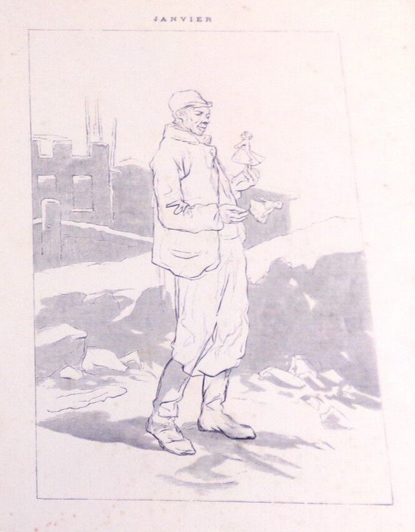 Paul Gavarni (1804-1866) The Puppeteer, Study For Janvier, Signed Drawing-photo-8