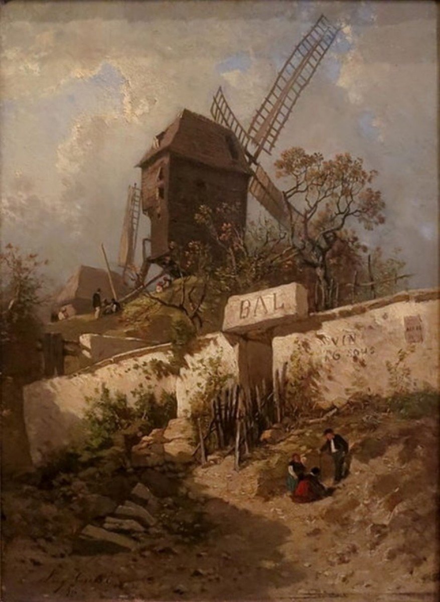 Eugène Cicéri (1813 - 1890) Le Moulin, Dessin Signé -photo-6