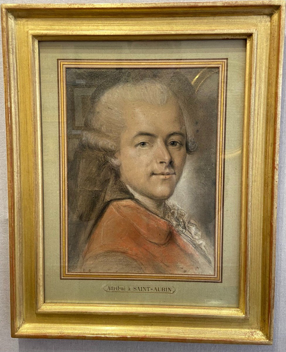 French School Of The 18th Century Portrait Of A Gentleman, Pastel-photo-2