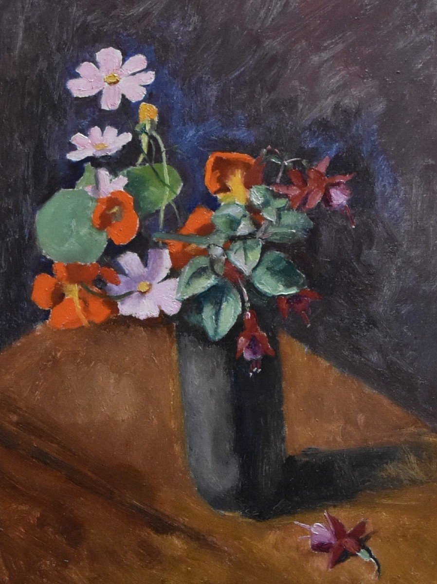 Maurice Asselin (1882-1947), Bouquet De Fleurs, Huile Sur Toile Signée  -photo-4