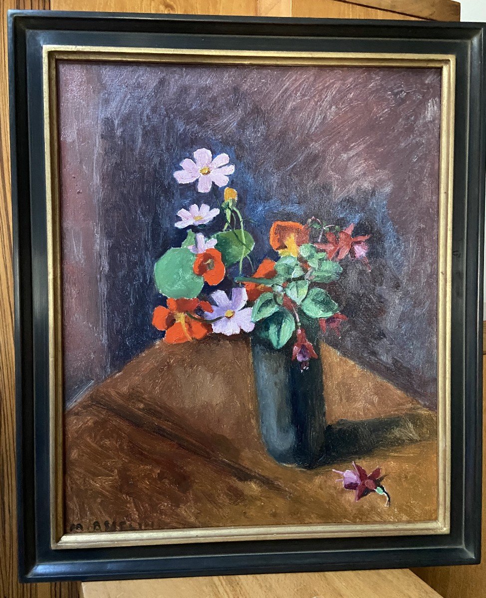 Maurice Asselin (1882-1947), Bouquet De Fleurs, Huile Sur Toile Signée  -photo-2