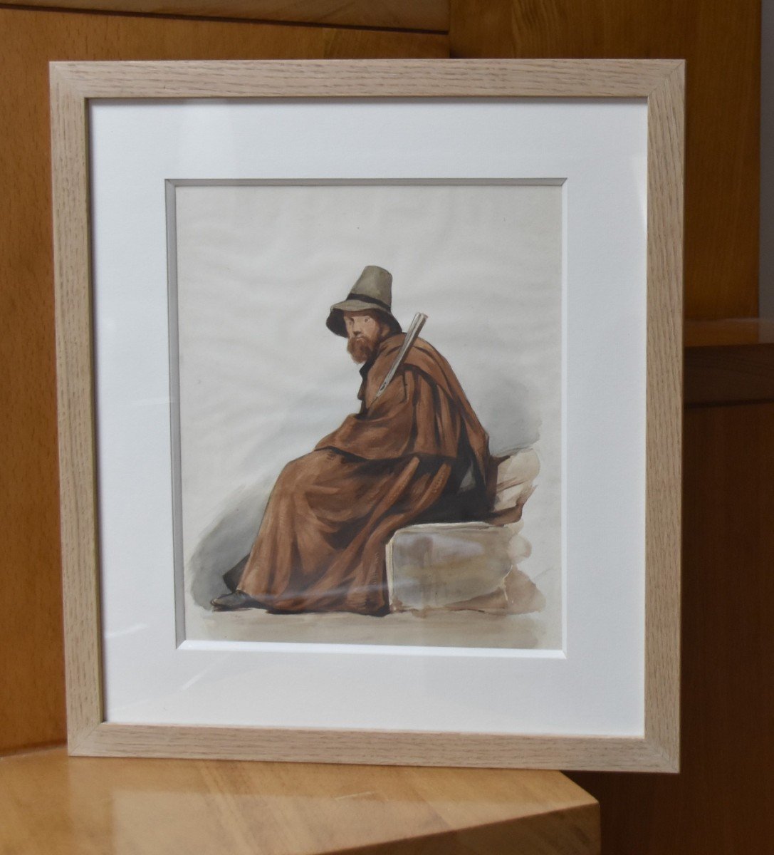 Ecole Française Du XIX° Siècle, Un Bandit Italien, 1864,  Aquarelle-photo-4