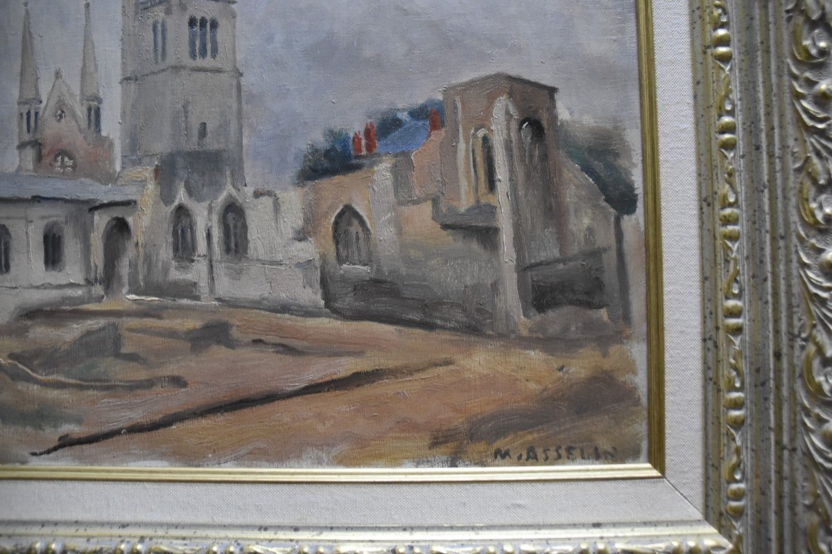 Maurice Asselin (1882-1947) L'église Saint Paul, Orléans Huile Sur Toile, Signée-photo-3