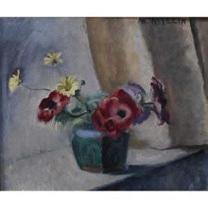 Maurice Asselin (1882-1947)  Les Anémones, huile sur toile signée