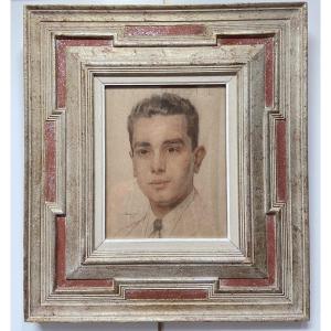 François-Maurice Roganeau (1883-1973)  Portrait d'un jeune homme, 1947, aquarelle signée