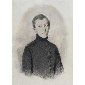 Jules Boilly (1796-1874)  Portrait d'un jeune homme en uniforme, signé et daté 1837